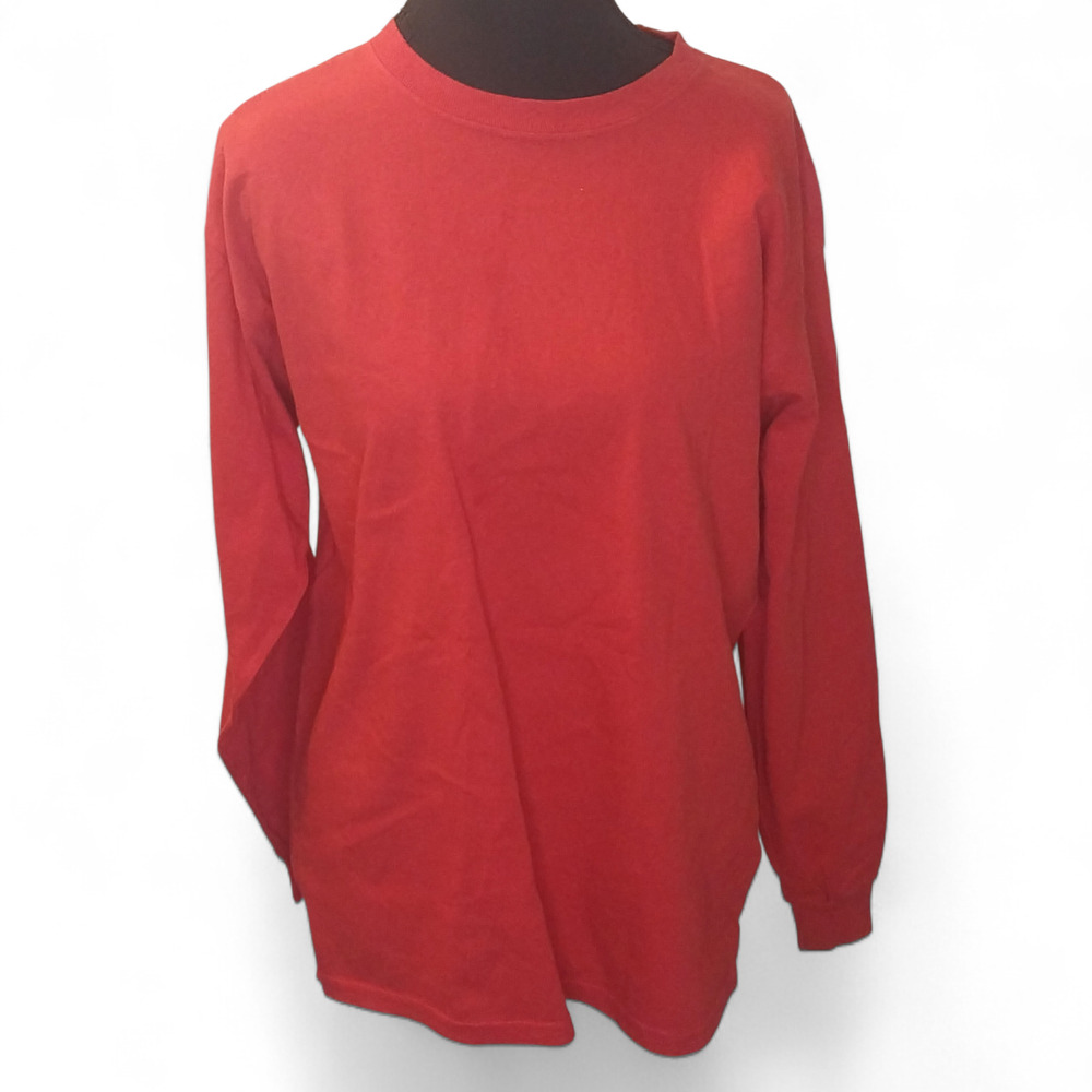 Gildan Kids Unisex Youth Long Sleeve T-Shirt Sweatshirt Red XL Ultra 100% Cotton